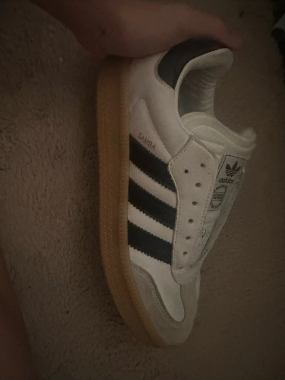 adidas Samba Sneakers in White, Black and Gum